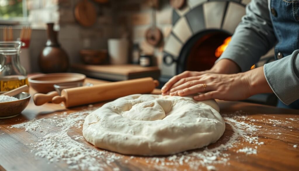 pizza dough preparation