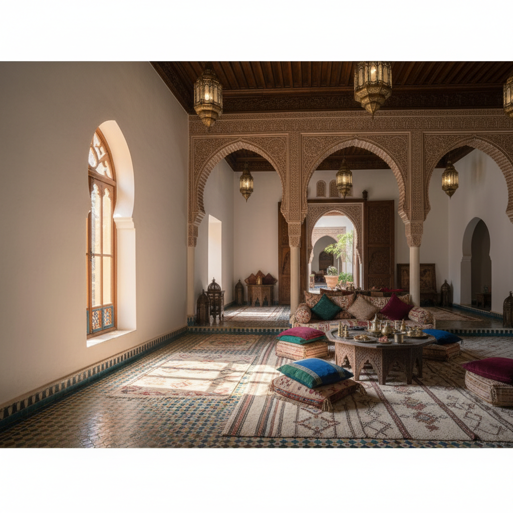 Luxurious Moroccan riad interior