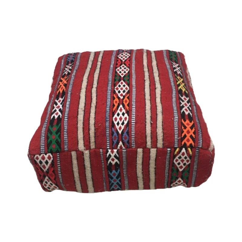Moroccan kilim Pouf Ottoman